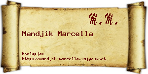 Mandjik Marcella névjegykártya